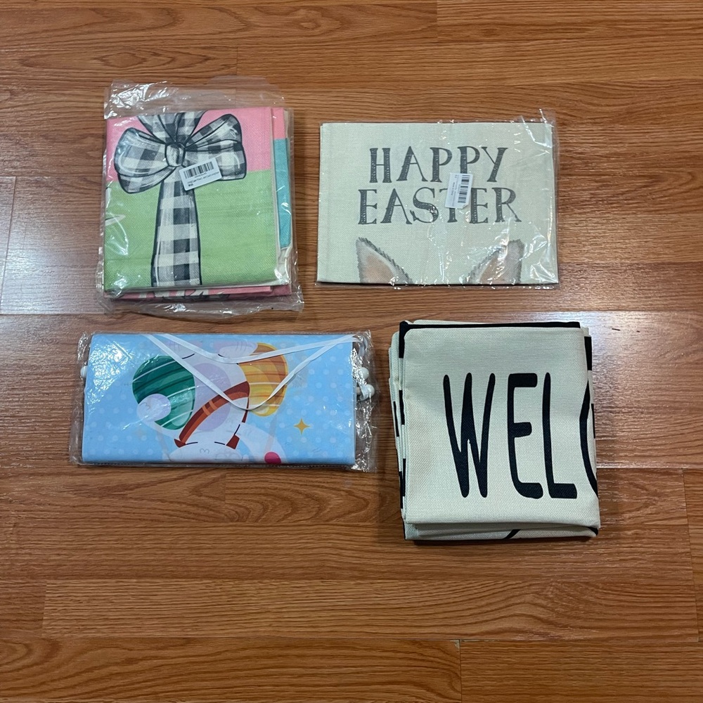 Easter Bundle Set - Festivite Multicolor, Banner, pillow covers bundle.